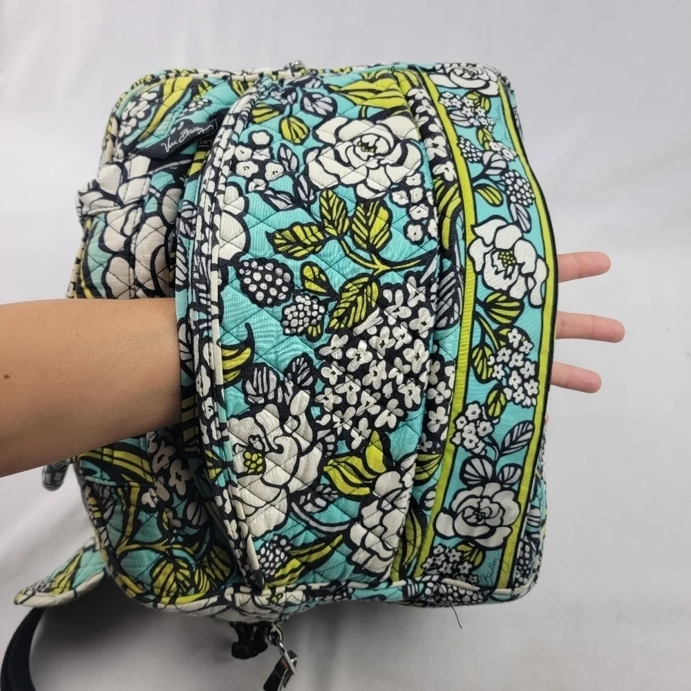 Vera Bradley Island Blooms laptop work travel school messenger bag